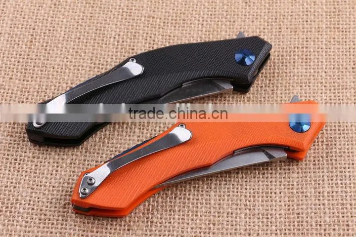 OEM 440 Stainless Steel Blade Material Survival Knife with G10 handle