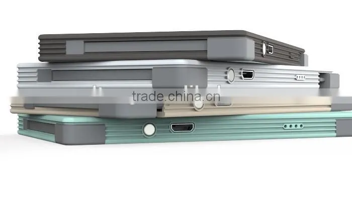High quality 4000/4400/5200mAh external power bank battery charger aluminum alloy case power bank cell phone charger