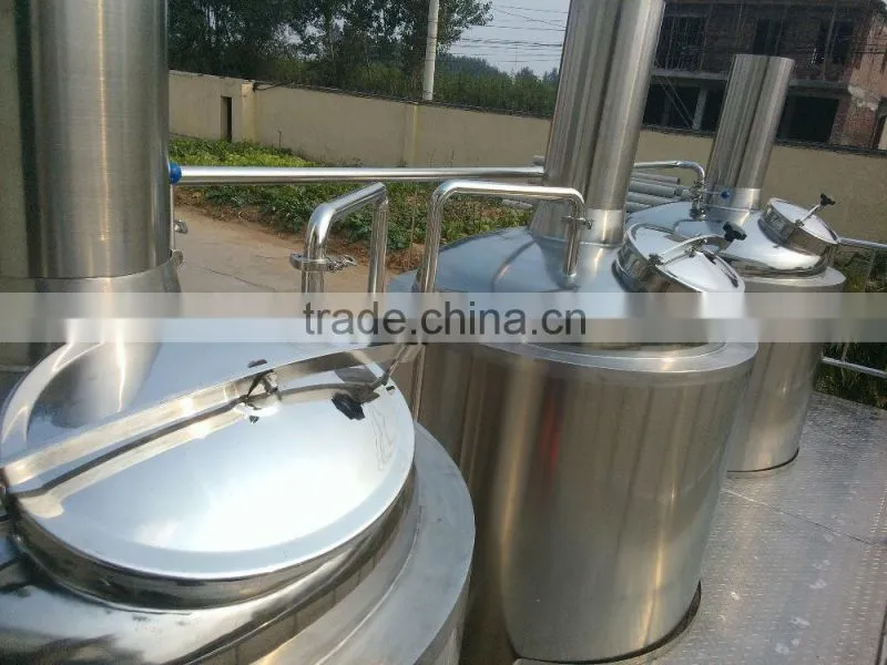 700l microbrewery for beer brewing in the factory using firect fire heating/ steam heating