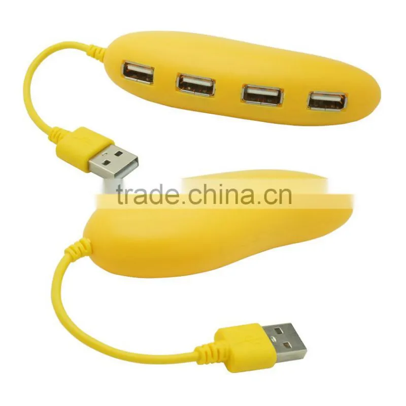 Fashion Portable Hi-speed USB 2.0 HUB With 4 Ports For Smartphones/MP3 Notebook/Tablet Computer PC Peripherals Accessories