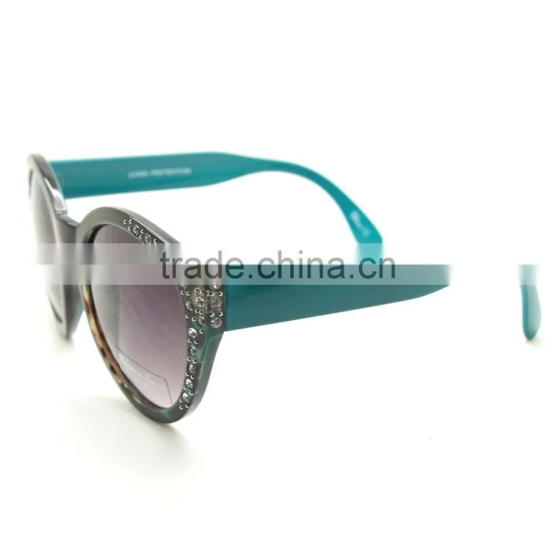 Good quality and competitive price hand made with diamond round sunglasses