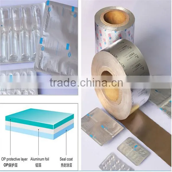 China high quality custom Pharmaceutical packaging double aluminum easy tear film