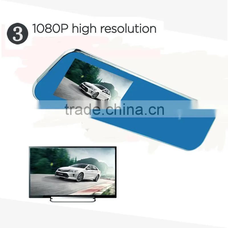 HD GPS tracking with three cameras car rearview camera