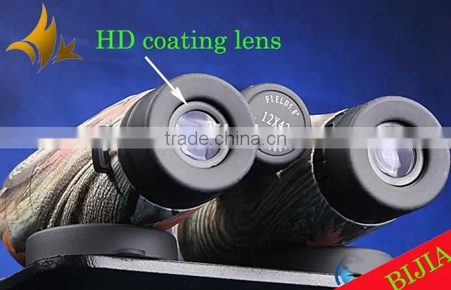 12X 42mm leather cover roof prism binoculars
