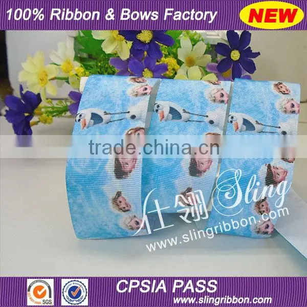 16mm Gold Foil Printed Double-face Satin Ribbon