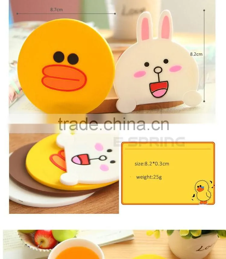Kitchen Accessories Cute Anime Silicone Coffee Placemat Cartoon Drink Coaster Cup mat