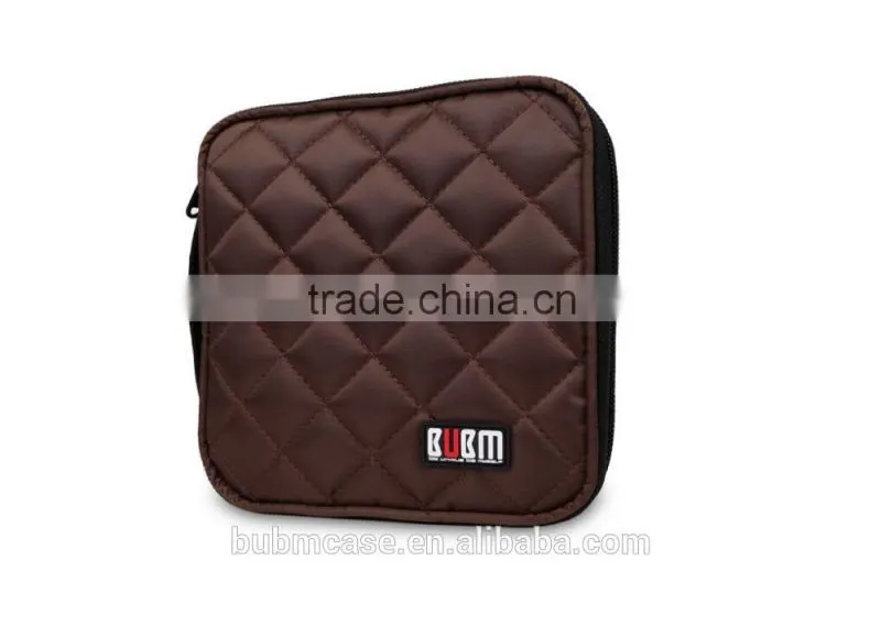 Fashion Coffee 32 Capacity PVC Fabric DVD Case CD Holder personalized cd case multi disc dvd cases