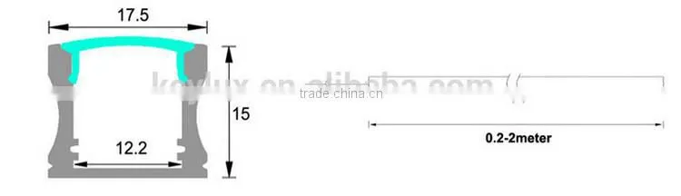 Alminium Profile Width 17.5mm DC12V 5630 72LED/ Led Rigid Strip