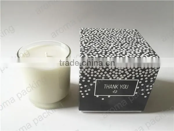 scented candle in glass candle jar with luxury box packing