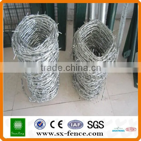 ISO,SGS,BV Anping shunxing factory high quality galvanized barbed wire