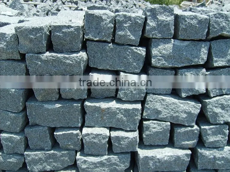 G654 dark grey cube stone