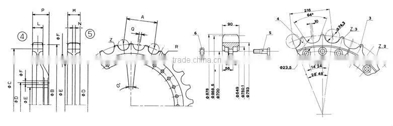 bulldozer sprocket D31-17 OEM Part No.113-27-31320