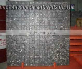 High alumina ceramic rubber liner with steel backing plate, rubber ceramic liner with bolt connection