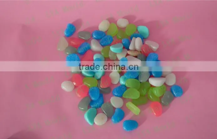 colorful gardon glow stone/garden decoration stone