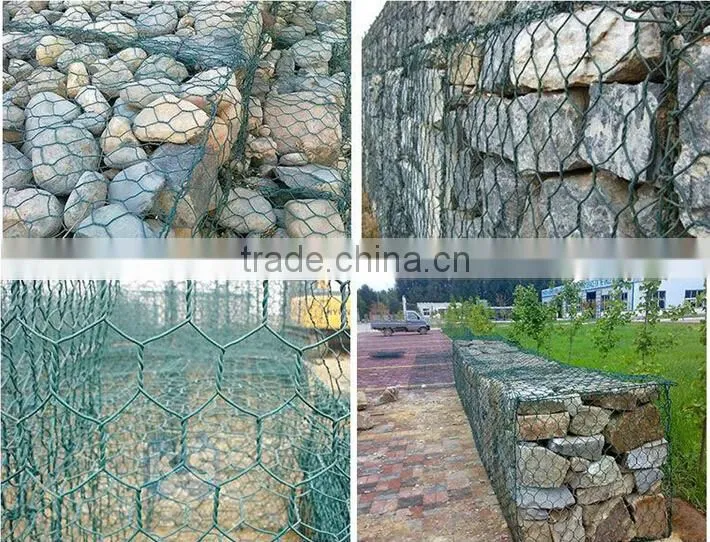 Hexagonal Gabion Box, Hexagonal Gabion Basket Galvanized/ PVC Coated/ Galfan