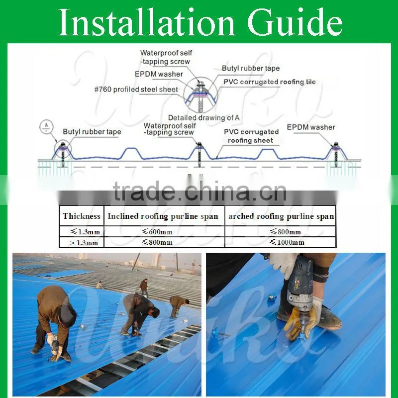 blue 3mm hard ceiling glossy pvc tile for waterproofing