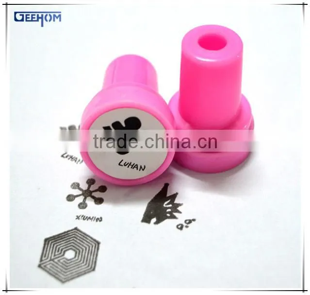 children ink stamp round shape