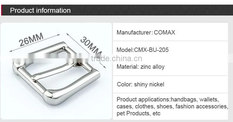New design movable pin metal silver belt buckle