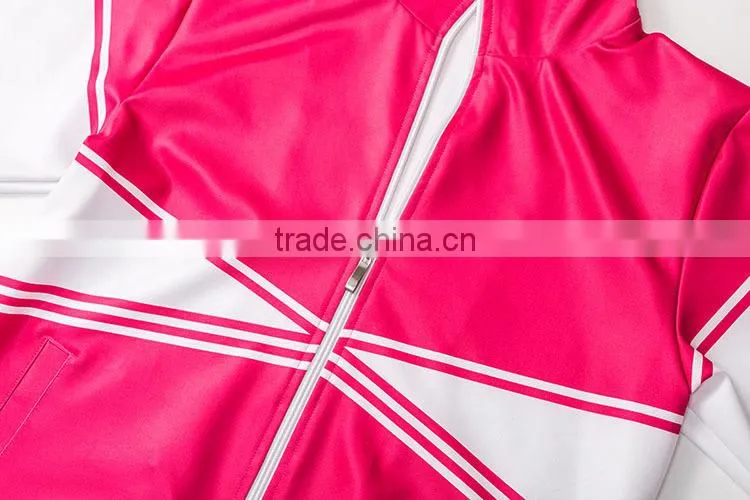 fashion sublimation slim fit Full-Zip Womens Training Top