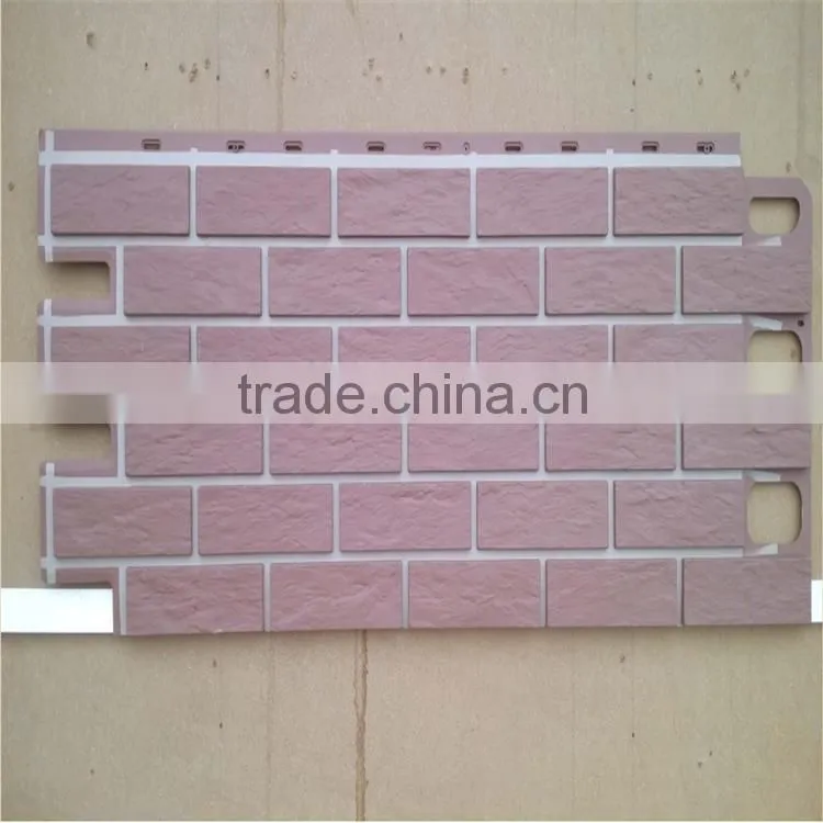 Faux stone Brick Exterior Wall panel plastic wall siding