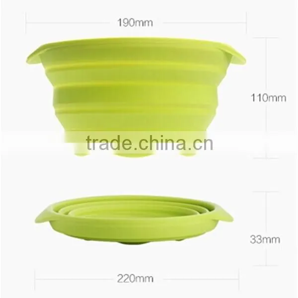 Travel Camping Household Silicone Collapsible Strainer