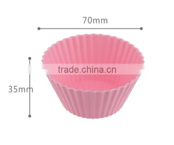 Colorful like Rainbow Silicone Muffin Cup Multicolor Round Square Mini Dishwasher Mini Microwave Silicone Cake Mold