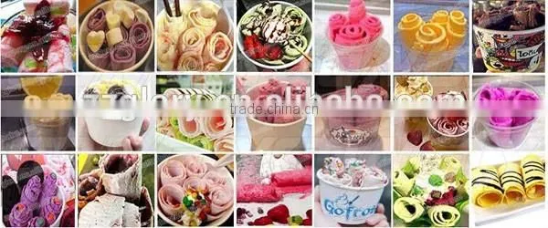 Newest Frozen Snack Equipment Thainland Fried Ice Cream Machine