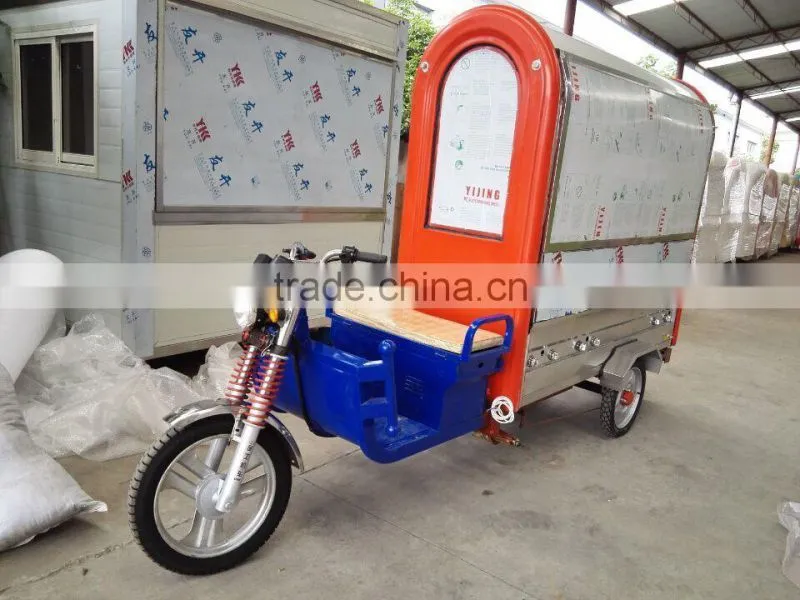 vending kinds of food in the street mobile hand push food cart for sale