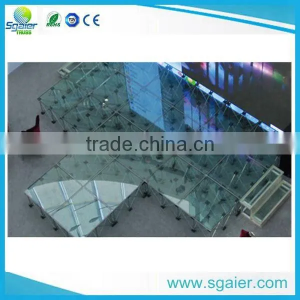 Latest style easy install DIY aluminum portable truss stage for exhibition