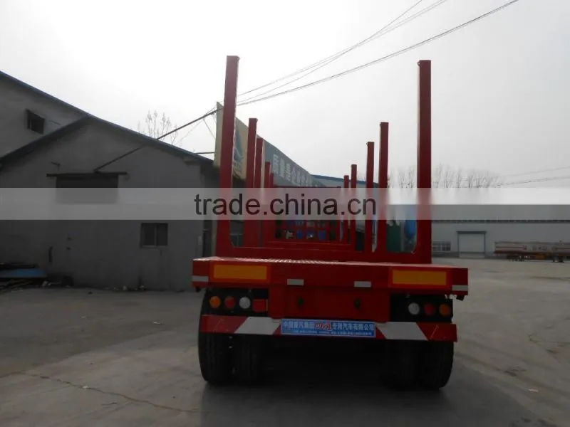 3 axle long wood transport semi trailer log truck trailer