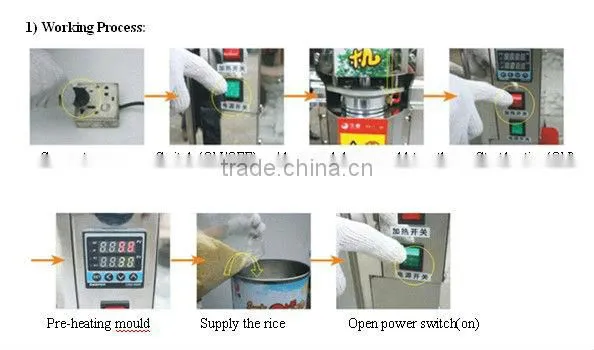 rice pop machine, rice cake producing machine