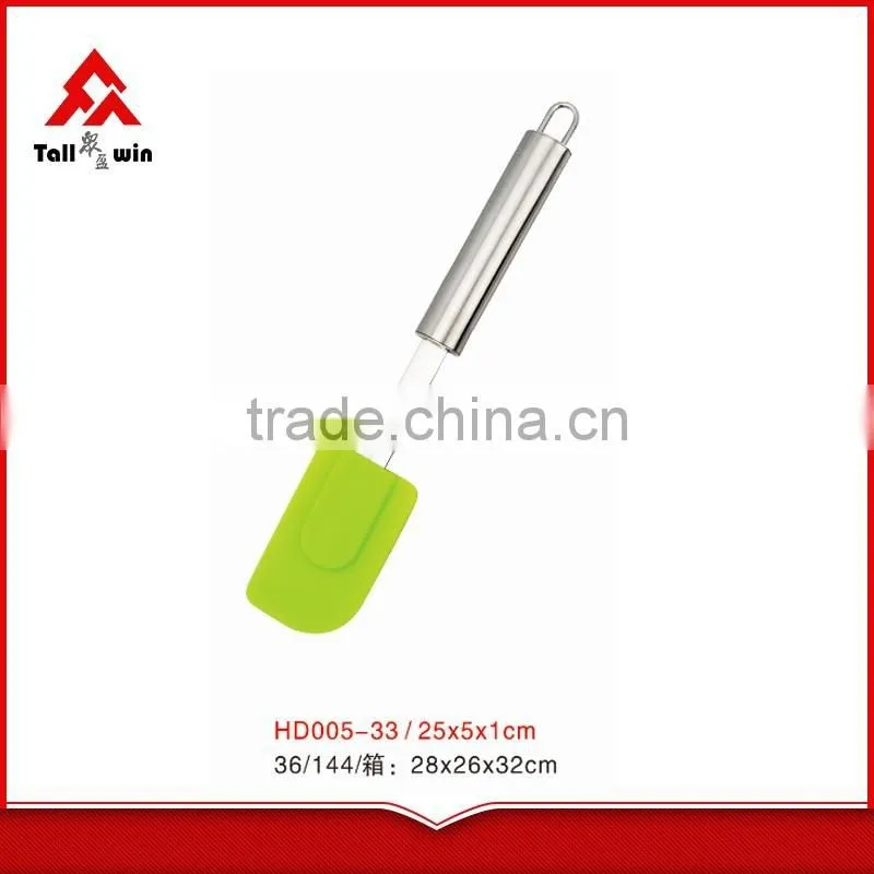 Stainless steel handle silicone tools ,silicone color cookware,silicone spatula