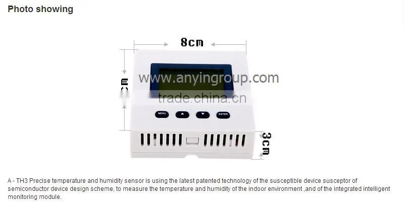 2017 Newest Temperature Humidity Sensor, RS - 485 Output, With LCD Showing Data, Enable Software Control & Management