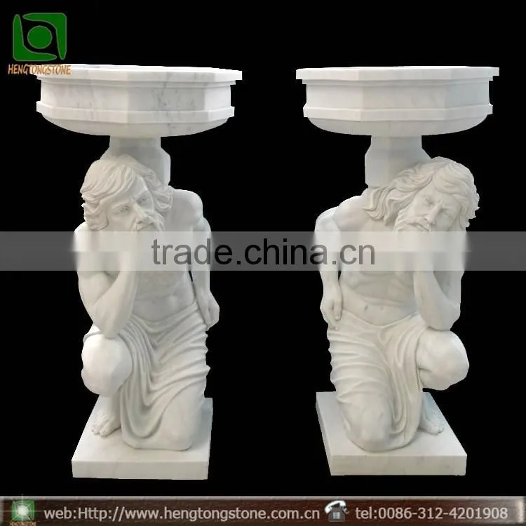 Large White Marble Statue Design Flower Pots Planters