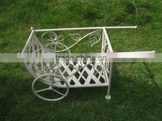 Vintage Wrought Irons Antirust Metal Antique Outdoor Decorative Garden Flower Planter Stand
