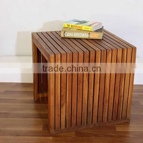 Distressed Wood Country Wagon Coffee Table with Wheels