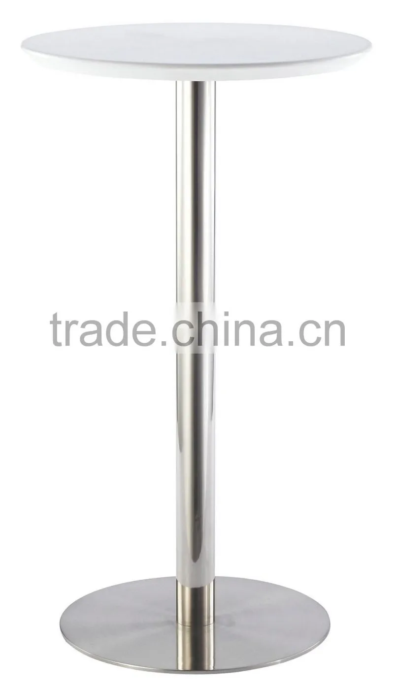 High quality fashion modern outdoor ABS top brushed steel cocktail table bar table LQ- BT304