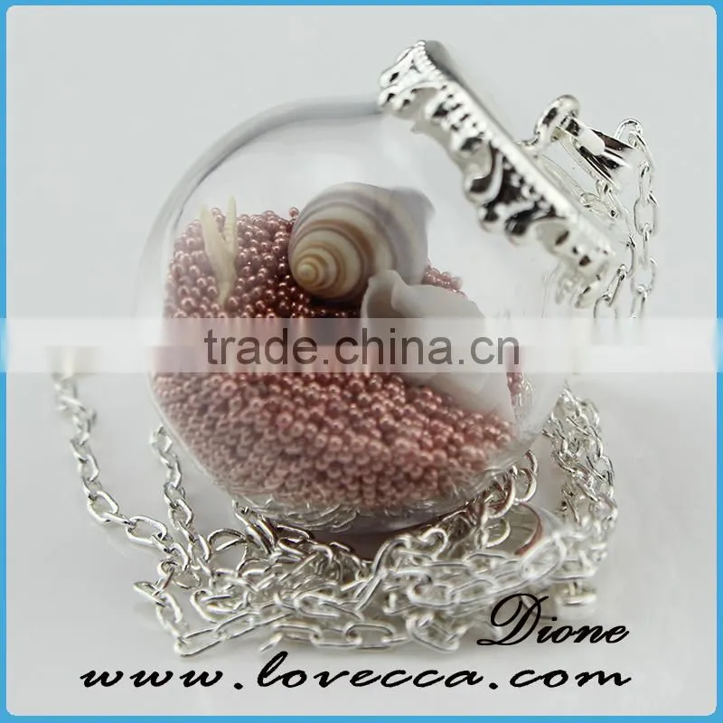 Mini glass decoration bottle charms for necklace pendants wish pendant tube bottle vial