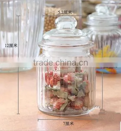 different style/shape cylinder kitchen glass sealed candy jar/honey jar