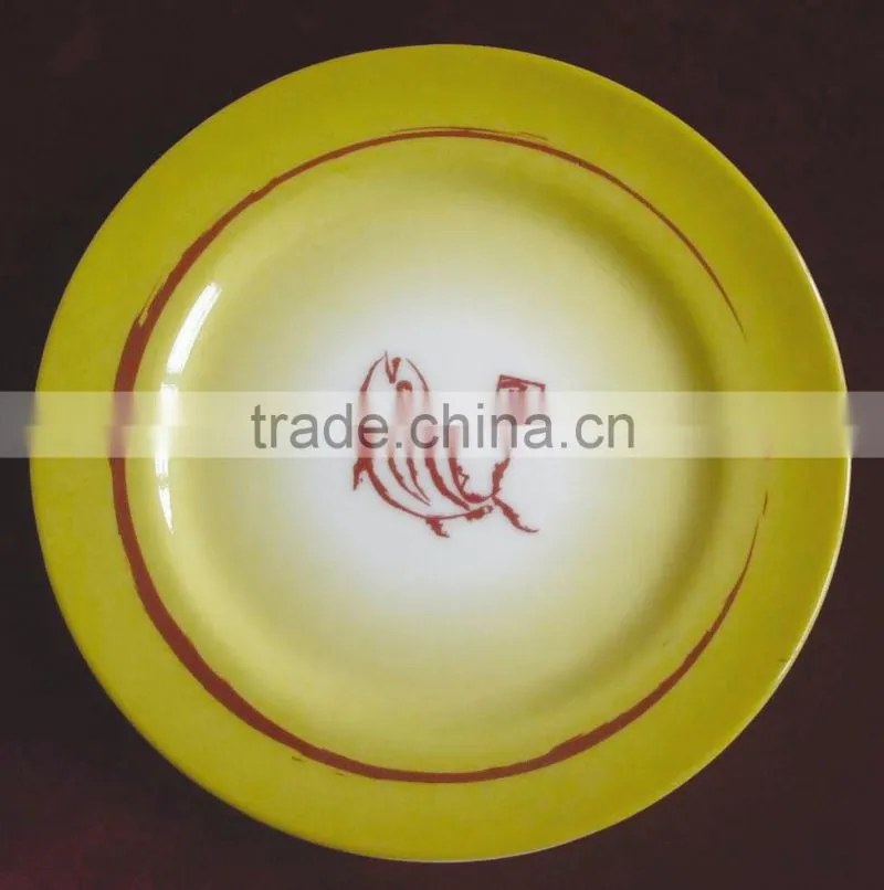 Food Grade Round Shape 100% Melamine Serving Plate /Plastic Bowl