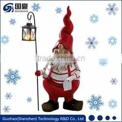 Outdoor kids statue with lanterns for Christmas decoration