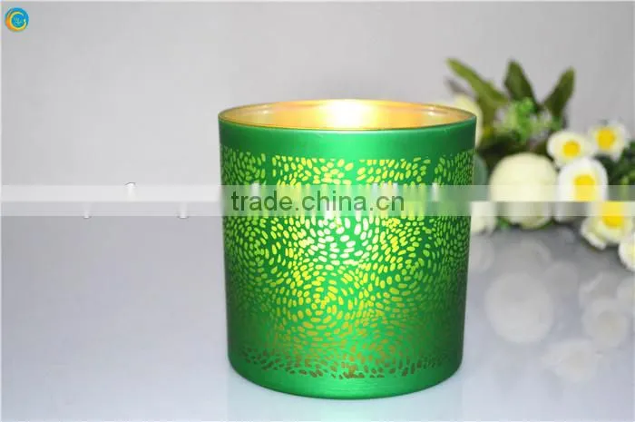 shining glass candle holder for table decoration