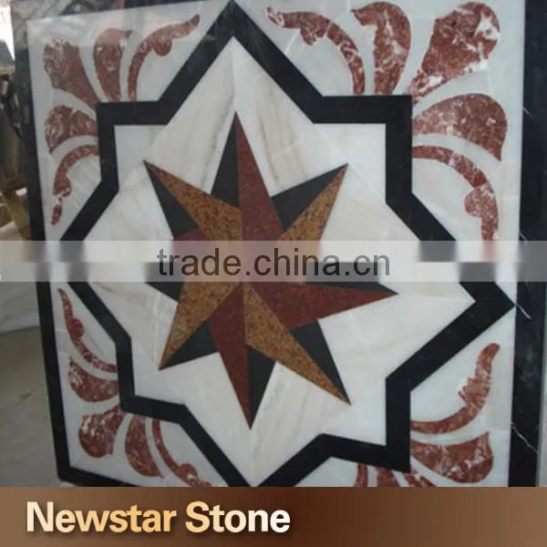 Natural stone marble waterjet medallion