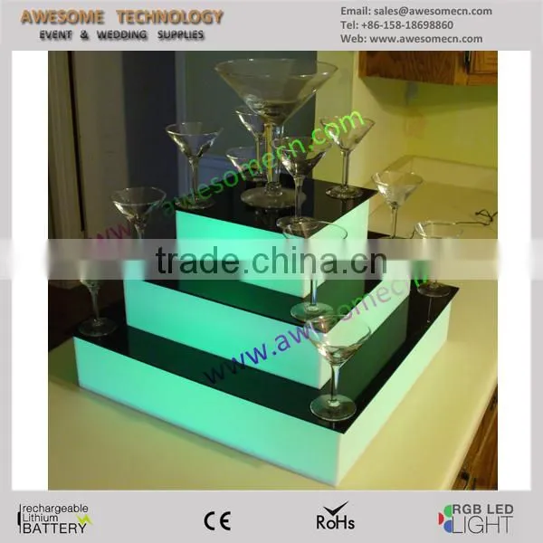 pyramid shape acrylic display stand / wedding cake stand