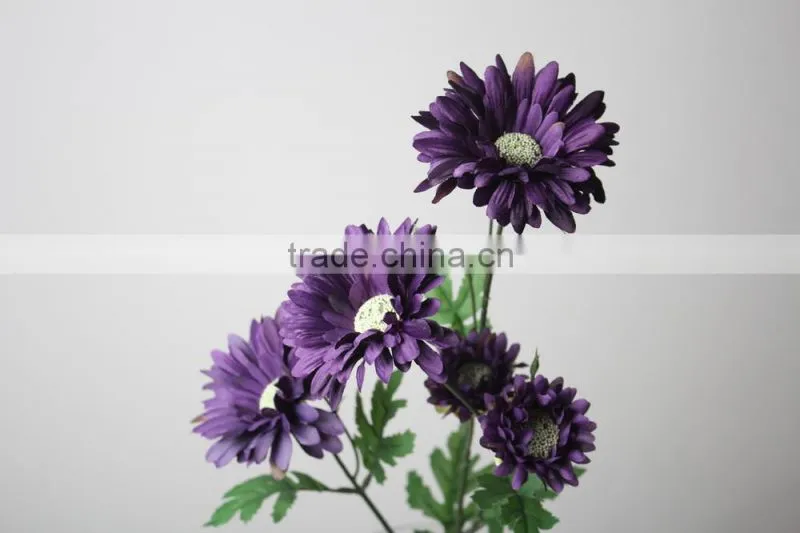 White Decorative Artifial Gerbera flower for landscaping decoration