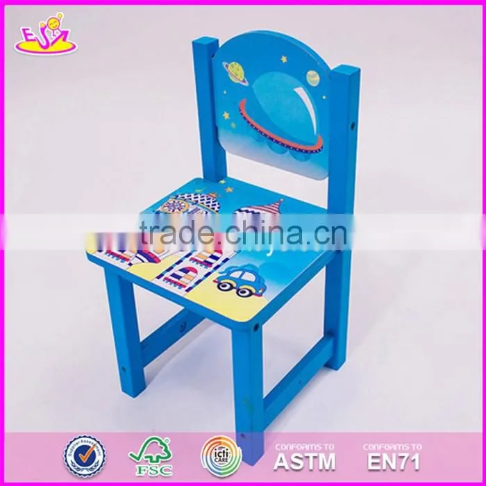 2017 New design home / school / cartoon wooden boys table and chairs W08G199