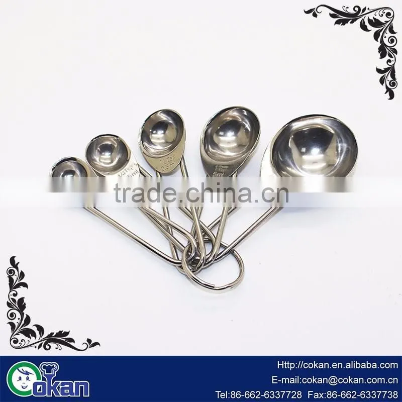 CK-S045 3Pcs New shape FDA and LFGB High quality Stainless Steel measuring spoon and cup set / measuring cup set