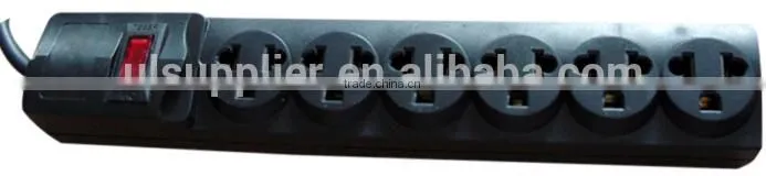 S10236 6 outlet universal multi smart power socket with independent switch