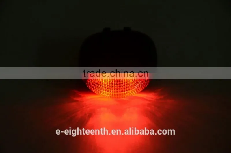 2016 hot Cycling Bicycle Bike 5 LED Red Rear Tail Back UFO 180 Round Warning Lamp Light