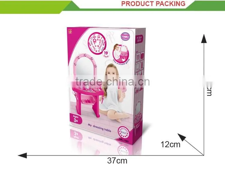 High quality plastic real girl toy mini cheap simple dressing table